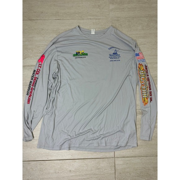 BAW Athletic Wear Other - Therapy IV Fishing Shirt 3XL Gray Long Sleeve Performance UV Sport Fishing Team